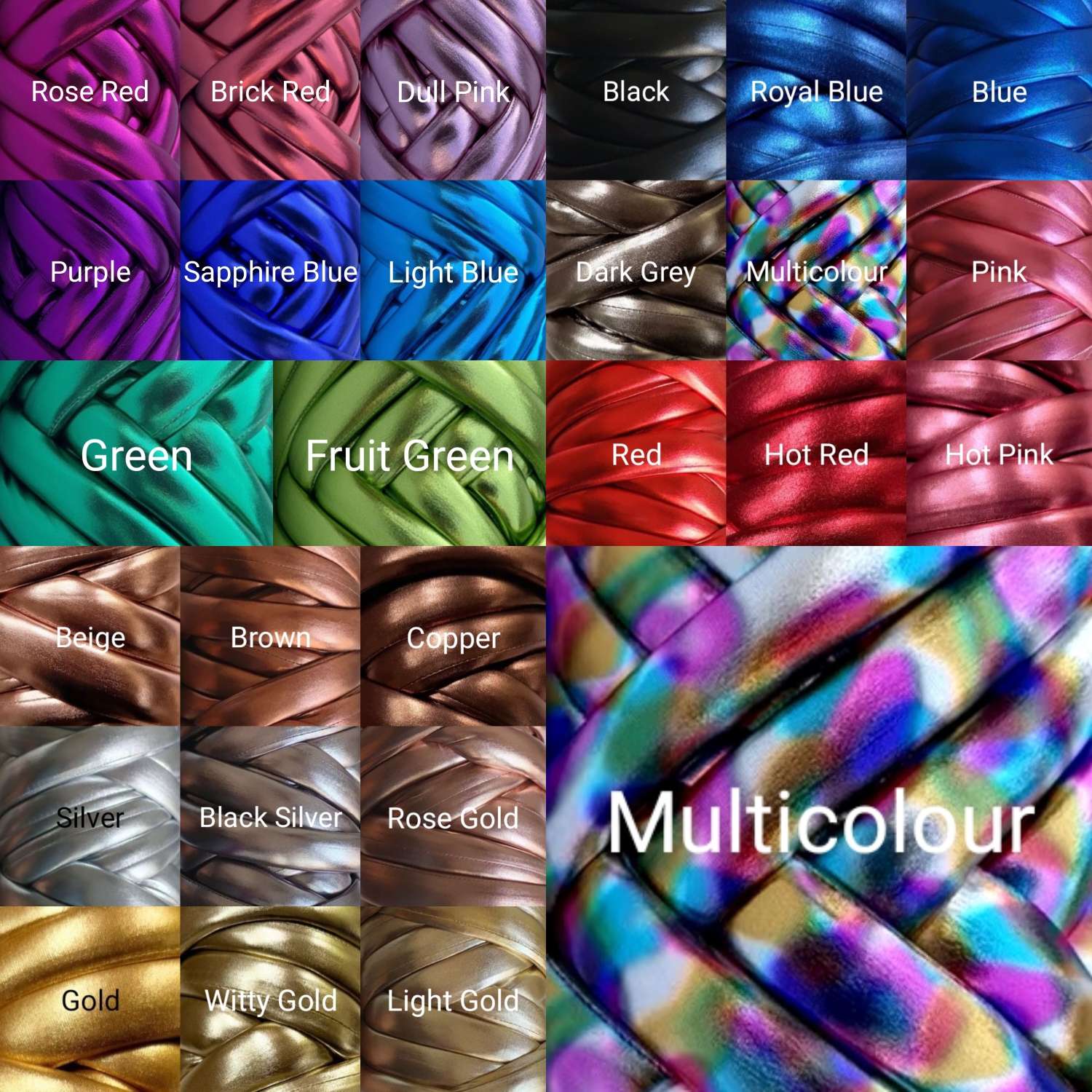 Metallic Jumbo Finger Knit Yarn Handbag image