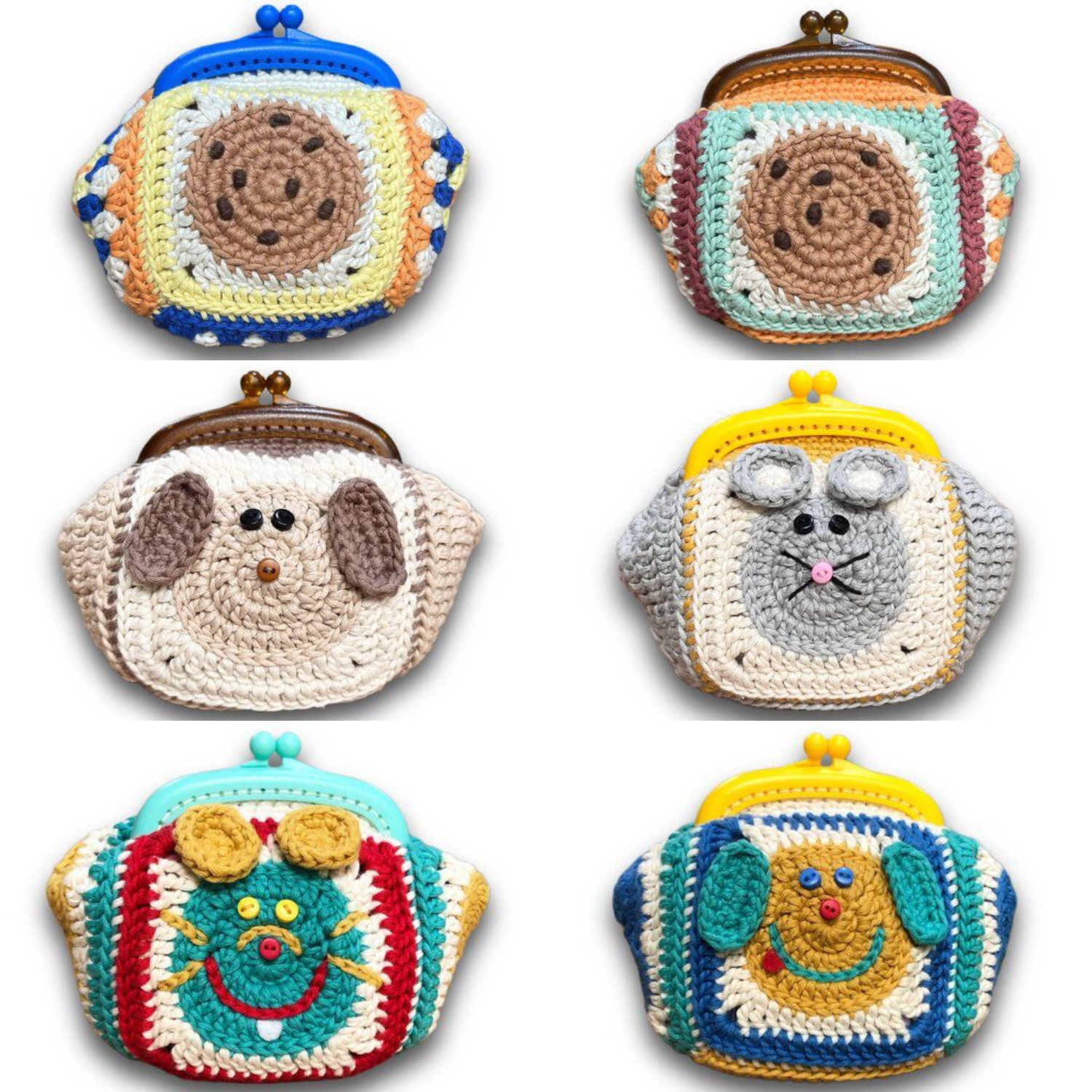 Crochet Woollen Mini Coin/Trinket Clutch Pouch image