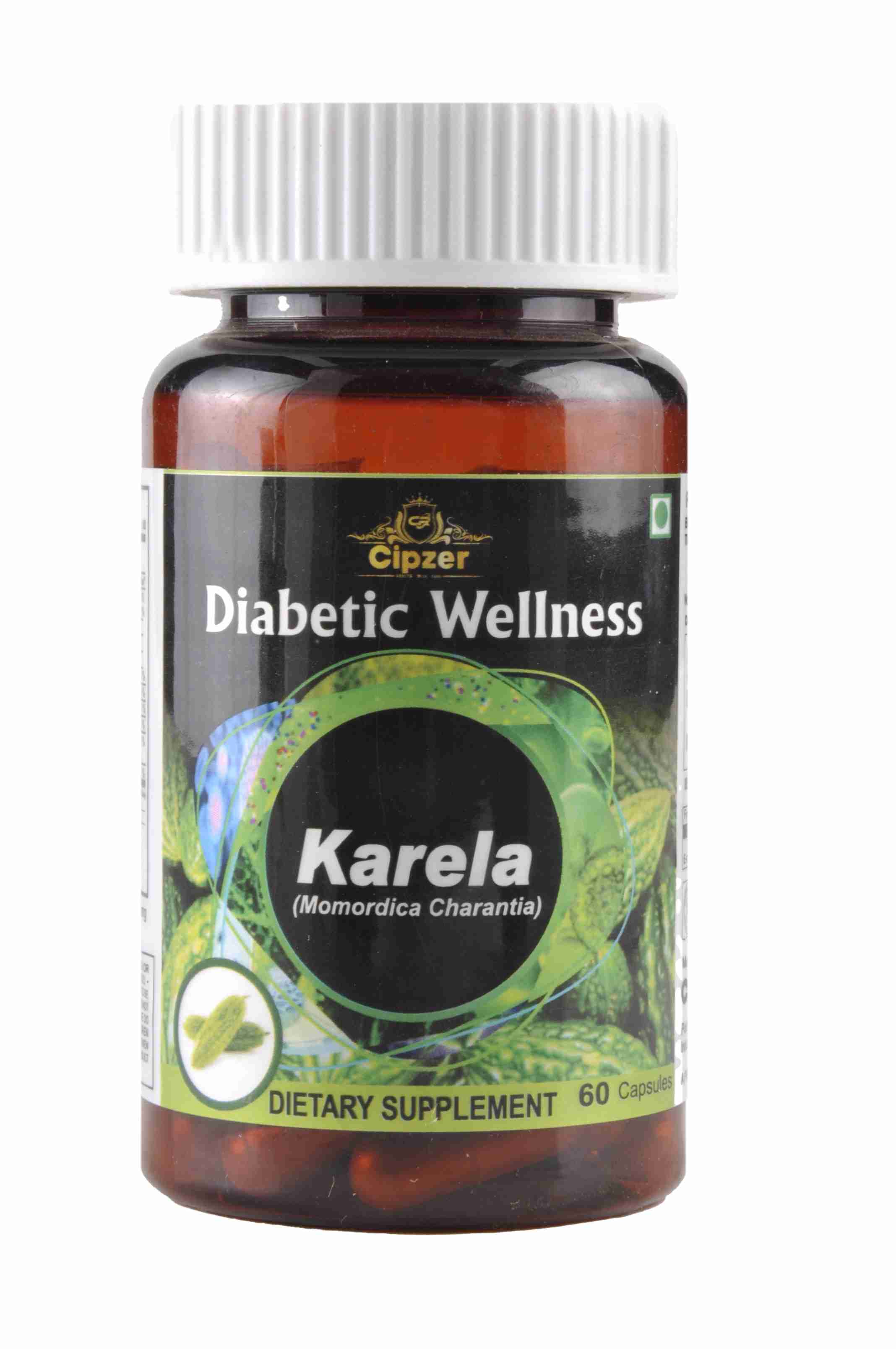 Cipzer Karela Capsule | Helps in regulating blood sugar level and also helps in boosting the metabolism(Pack of 1)-60 Capsules