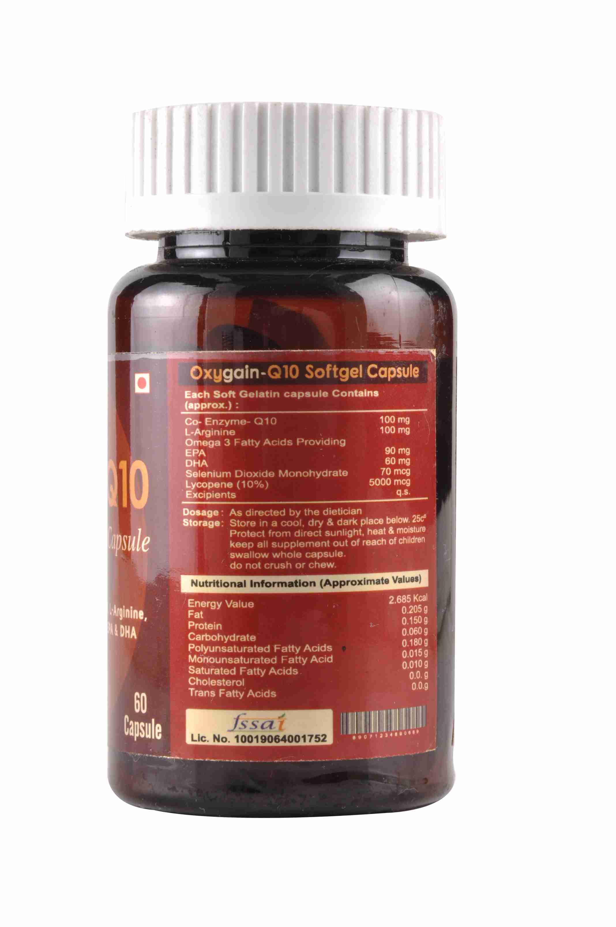 Cipzer Oxygain Q 10 Softgel Capsule|Helpful in treating heart failure(Pack of 1)-60 Capsules image