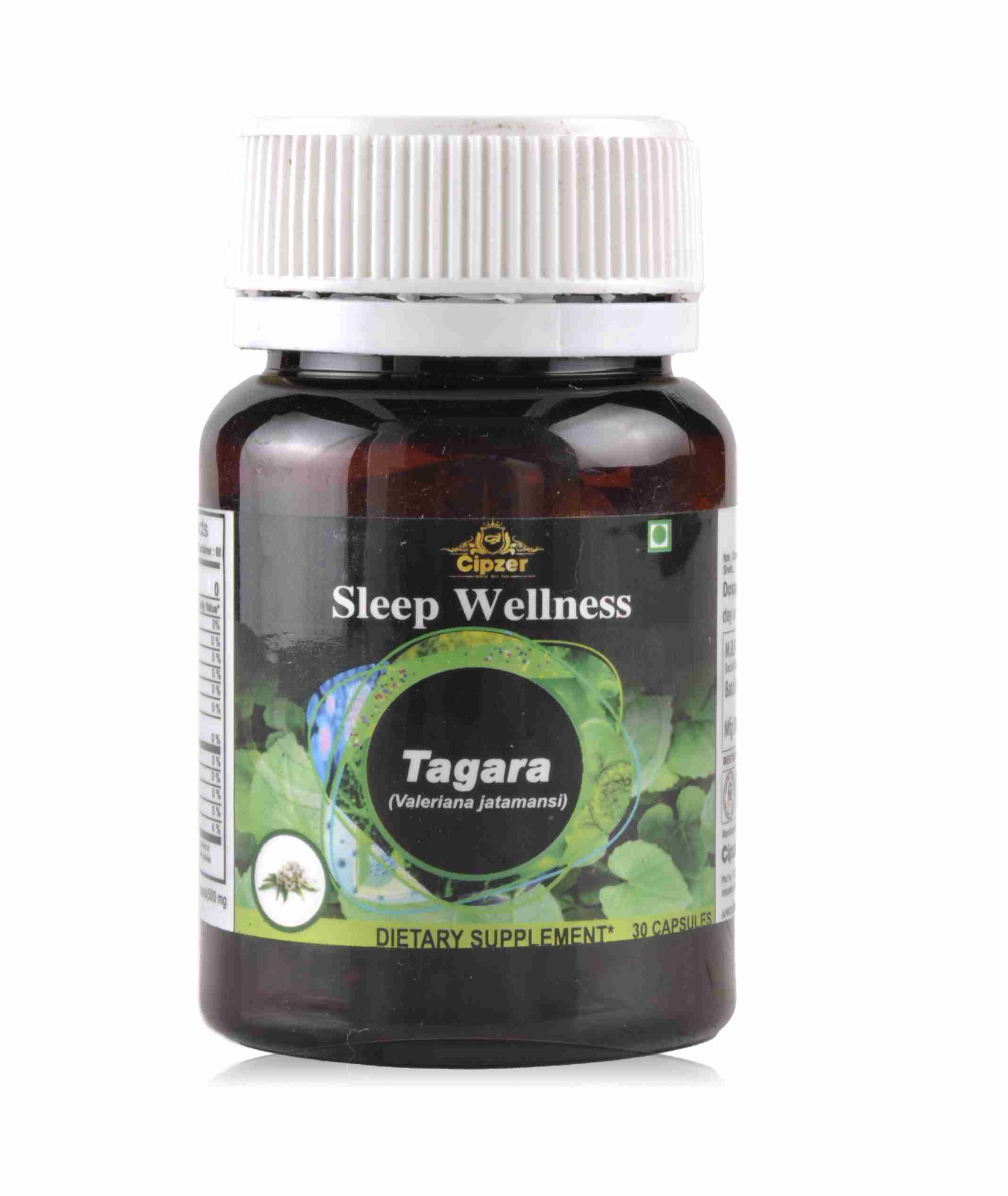 Cipzer Tagara  Capsule | Known for improving the quality of sleep and relaxing the nervous system-(Pack of 1)60 Capsules