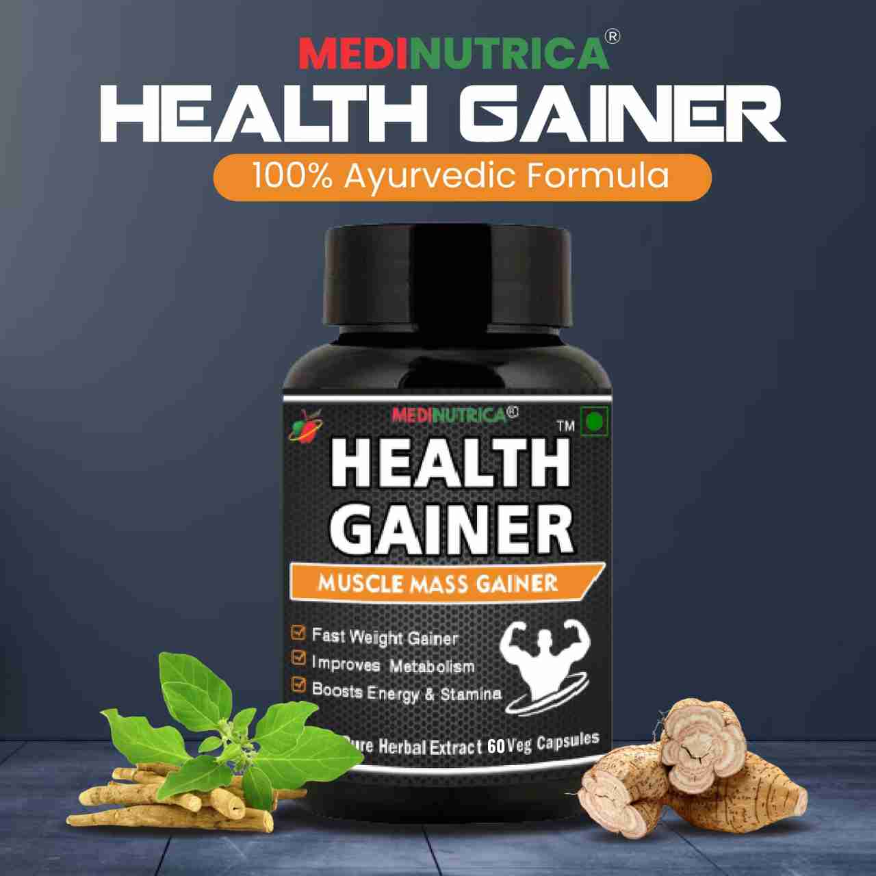 "Health Gainer 60 Veg Capsules "