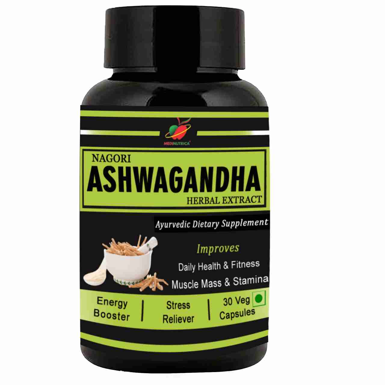 "Nagori Ashwagandha Extract 30 Veg Capsules "