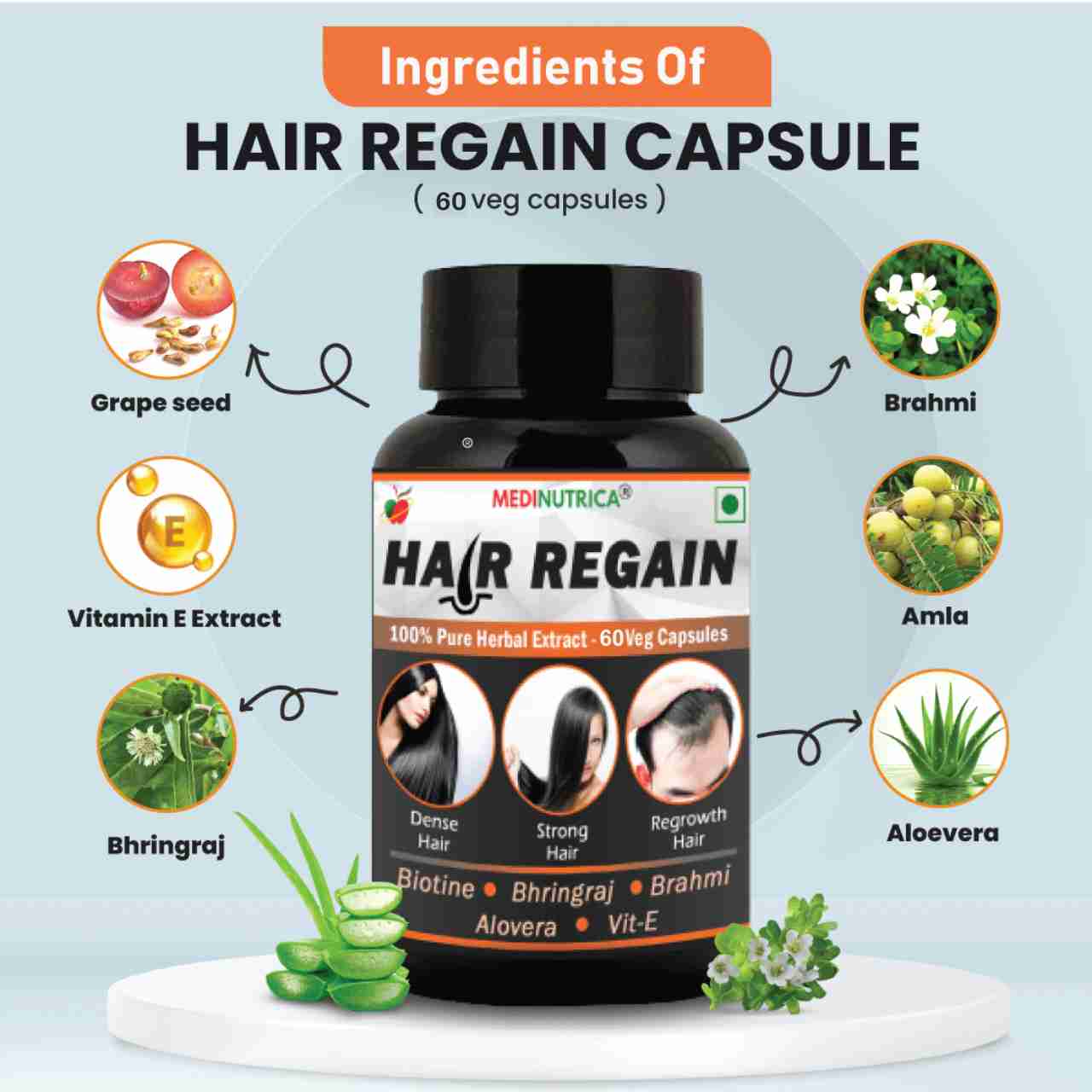 Hair Care Regain 30 Veg Hair Care Capsules image