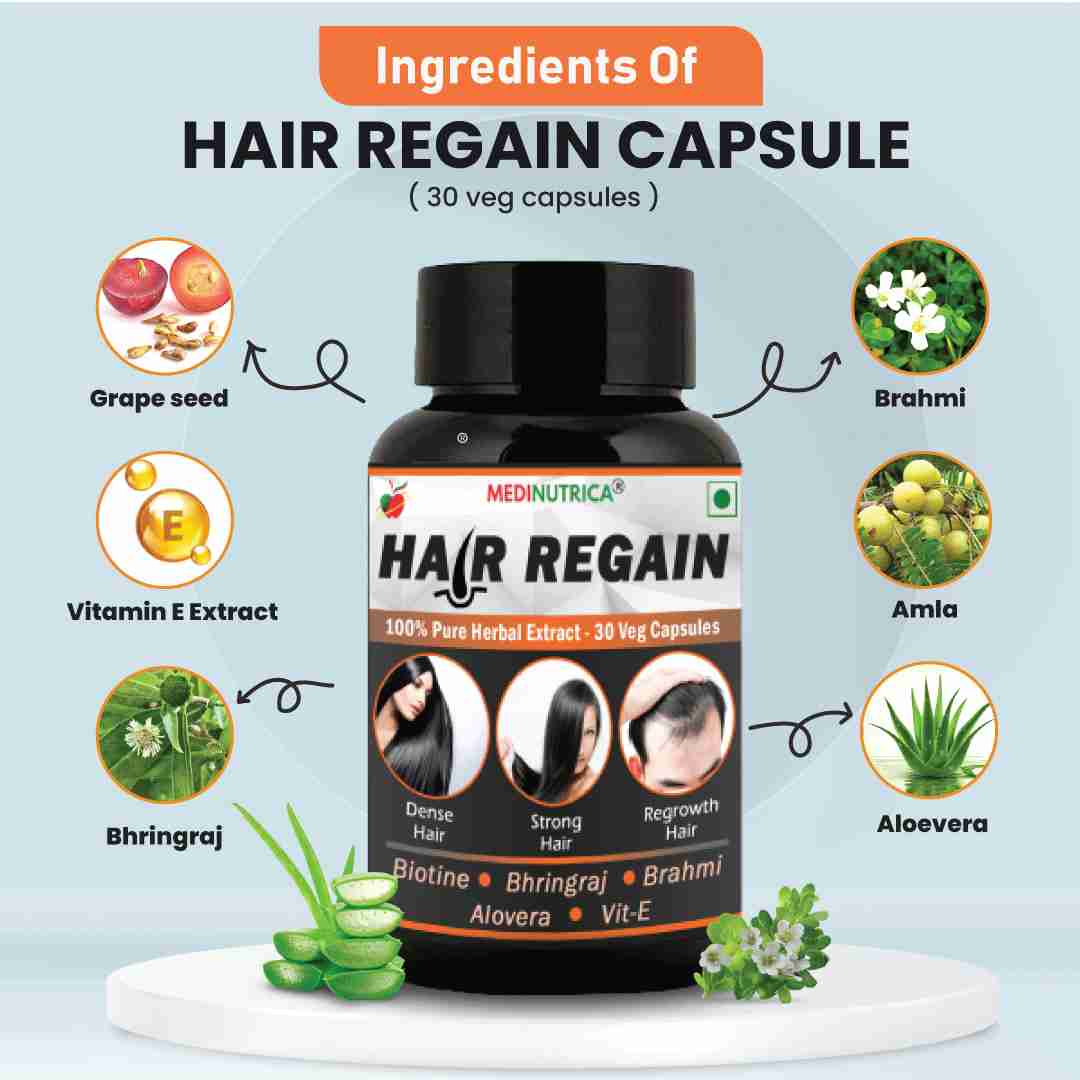 Hair Regain 60 Veg hair care tablets & Capsules image