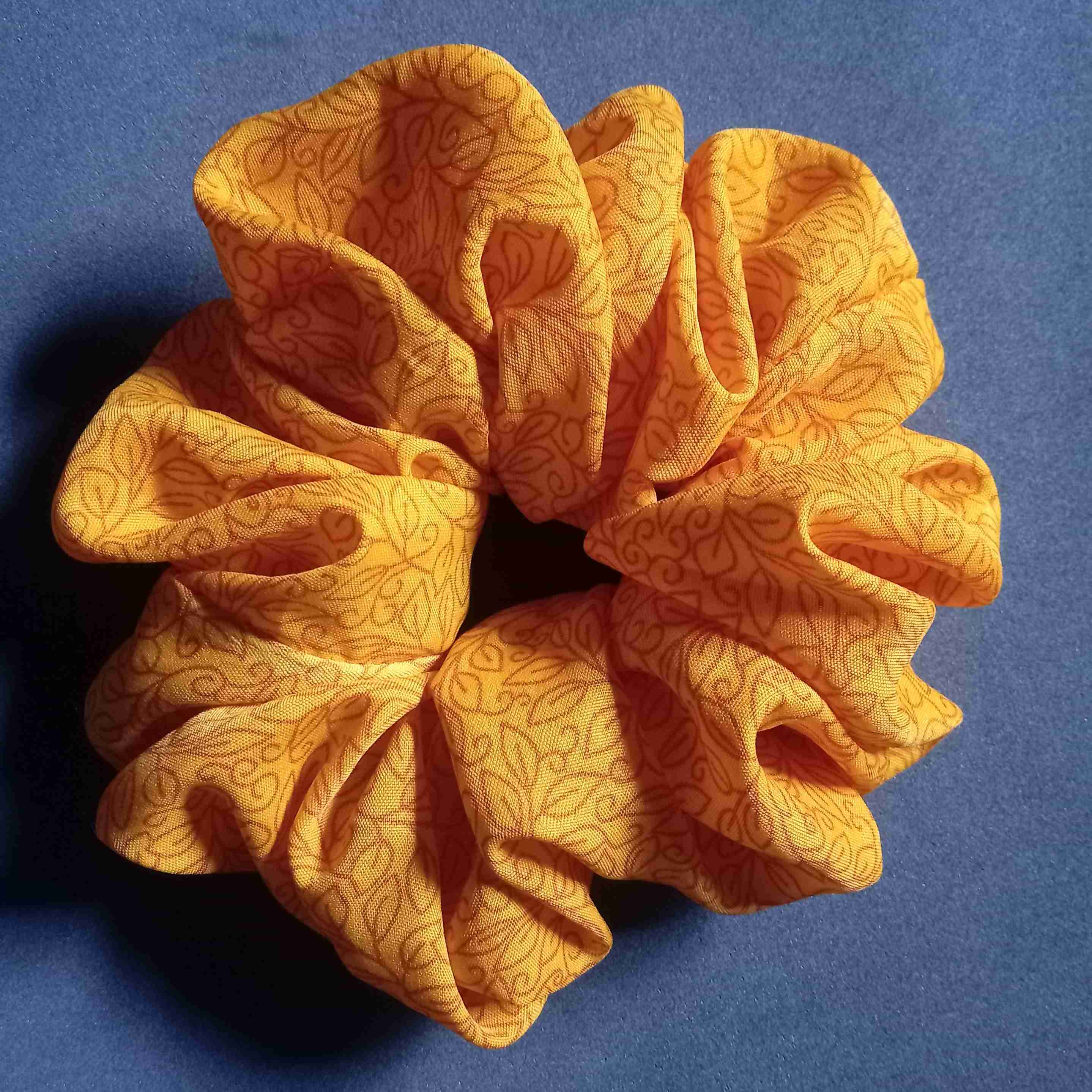Orange Digital Printed Scrunchie 
