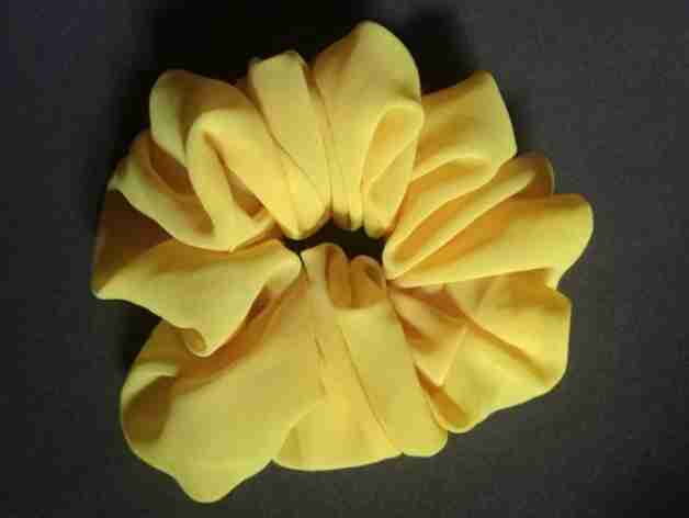 Yellow Georgette Scrunchie