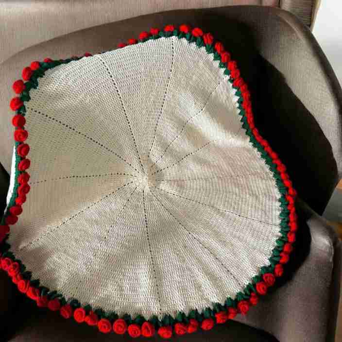 Handmade To Order Crochet Rose Bouquet Blanket