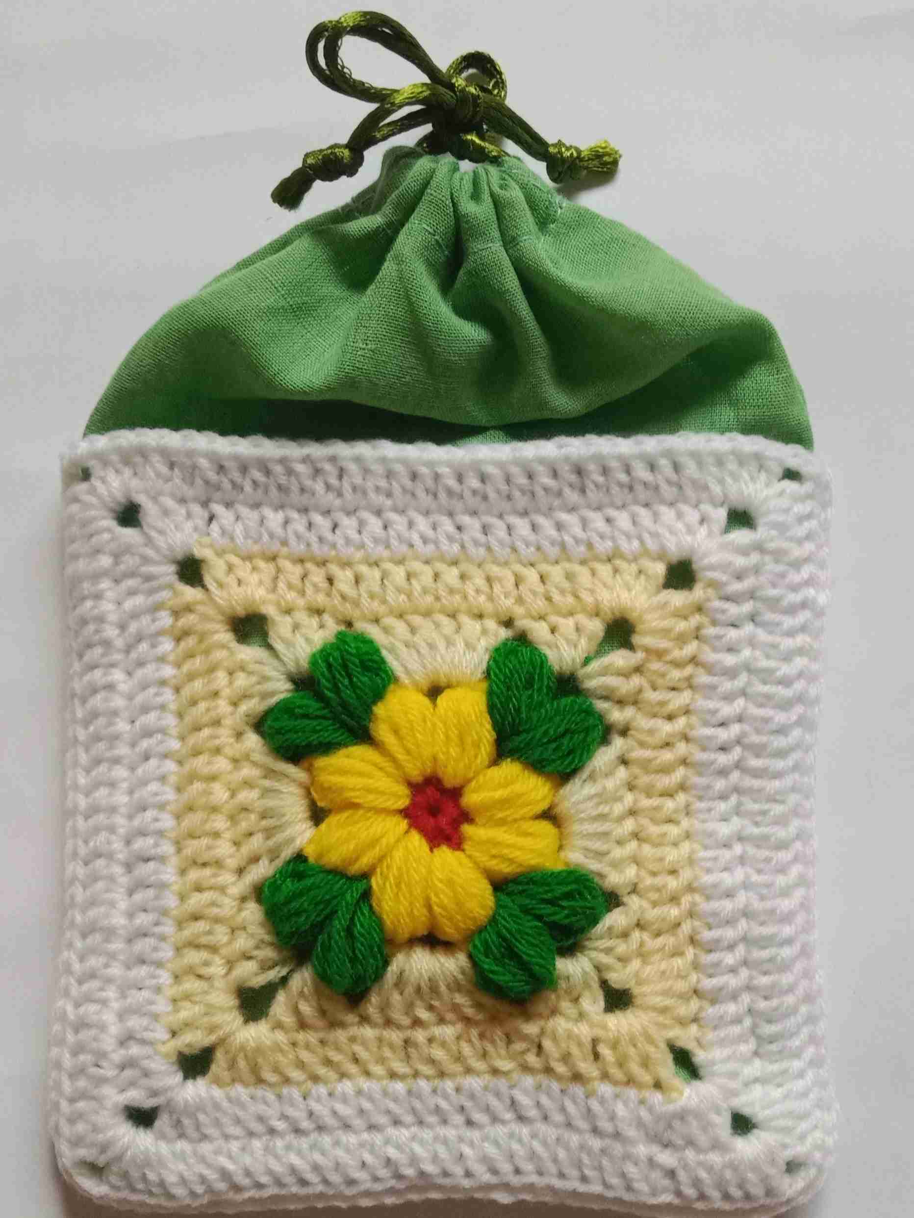 Crochet Woollen Potli Pouch image
