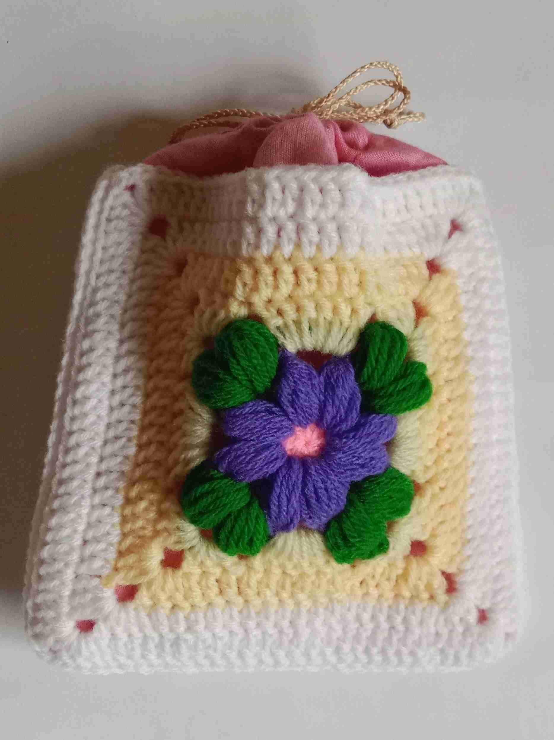 Crochet Woollen Potli Pouch image