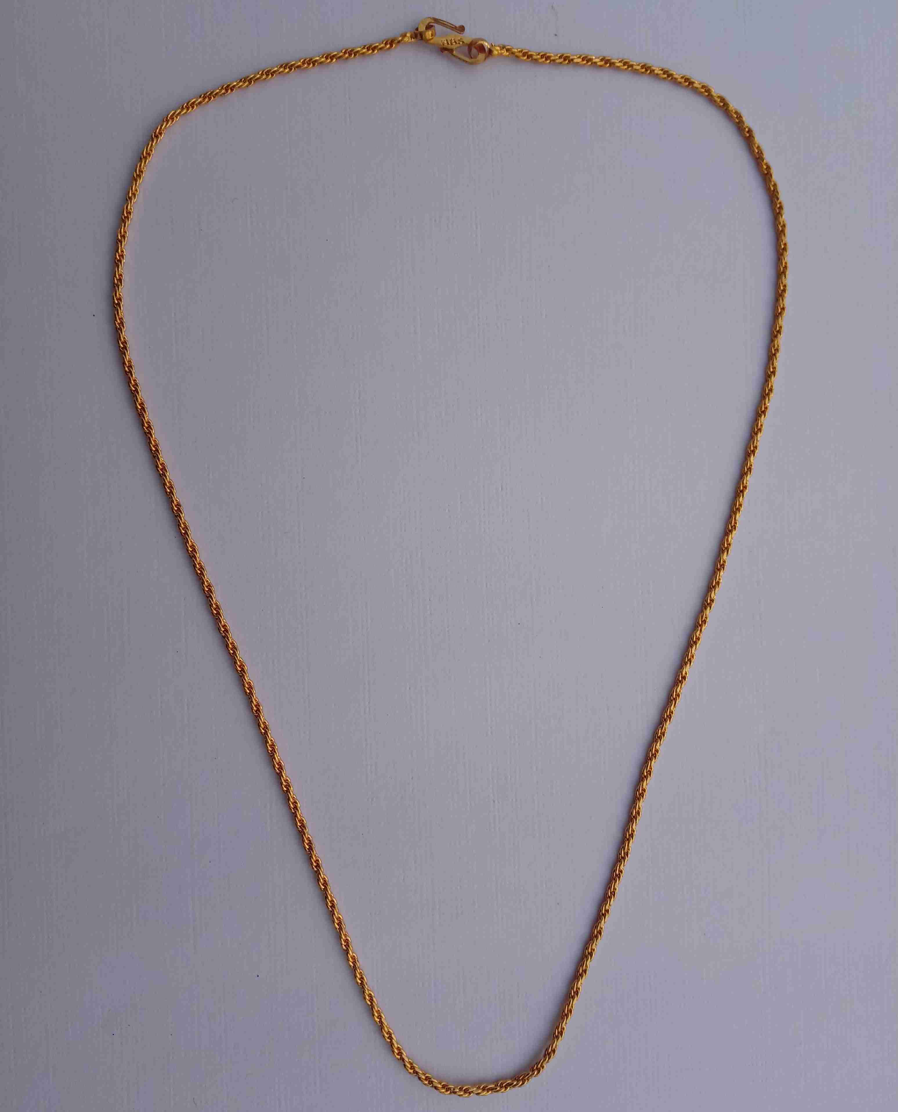Gold Plated Twisted Necklace Chain