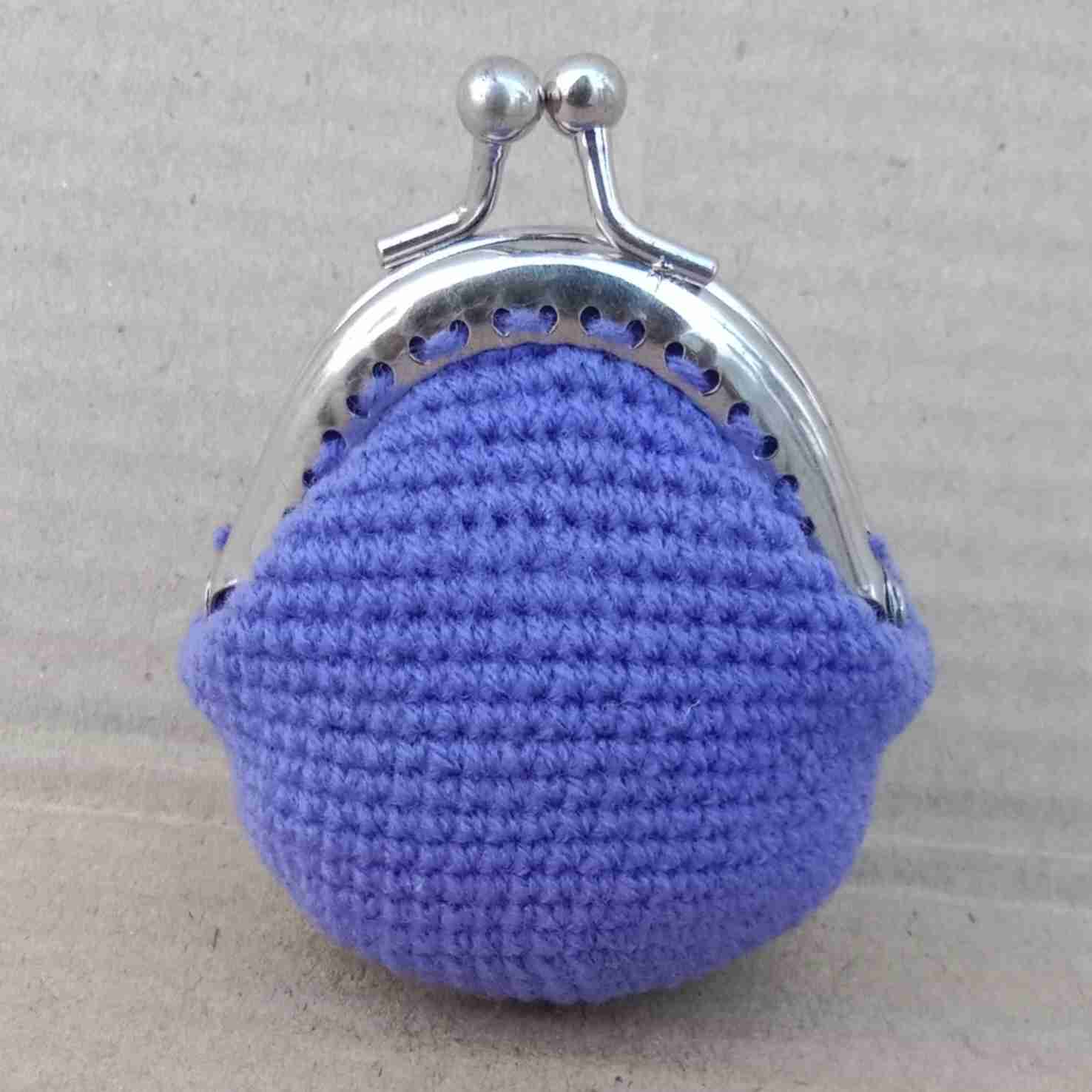 Crochet Woollen Mini Coin Clutch with Keychain