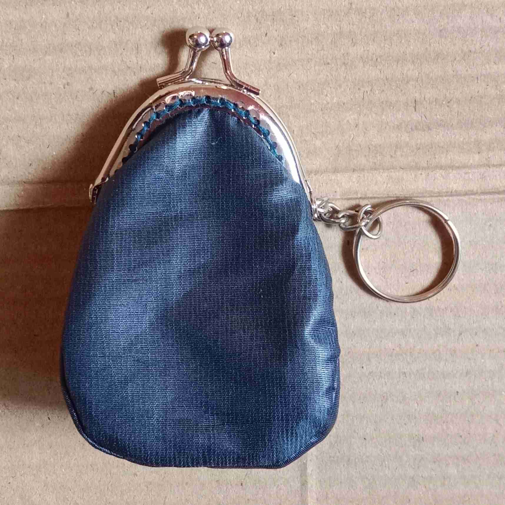Fabric Mini Coin Clutch with Keychain