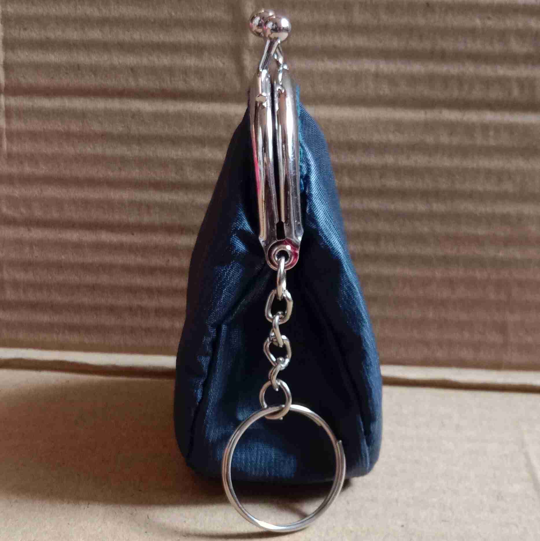 Fabric Mini Coin Clutch with Keychain image