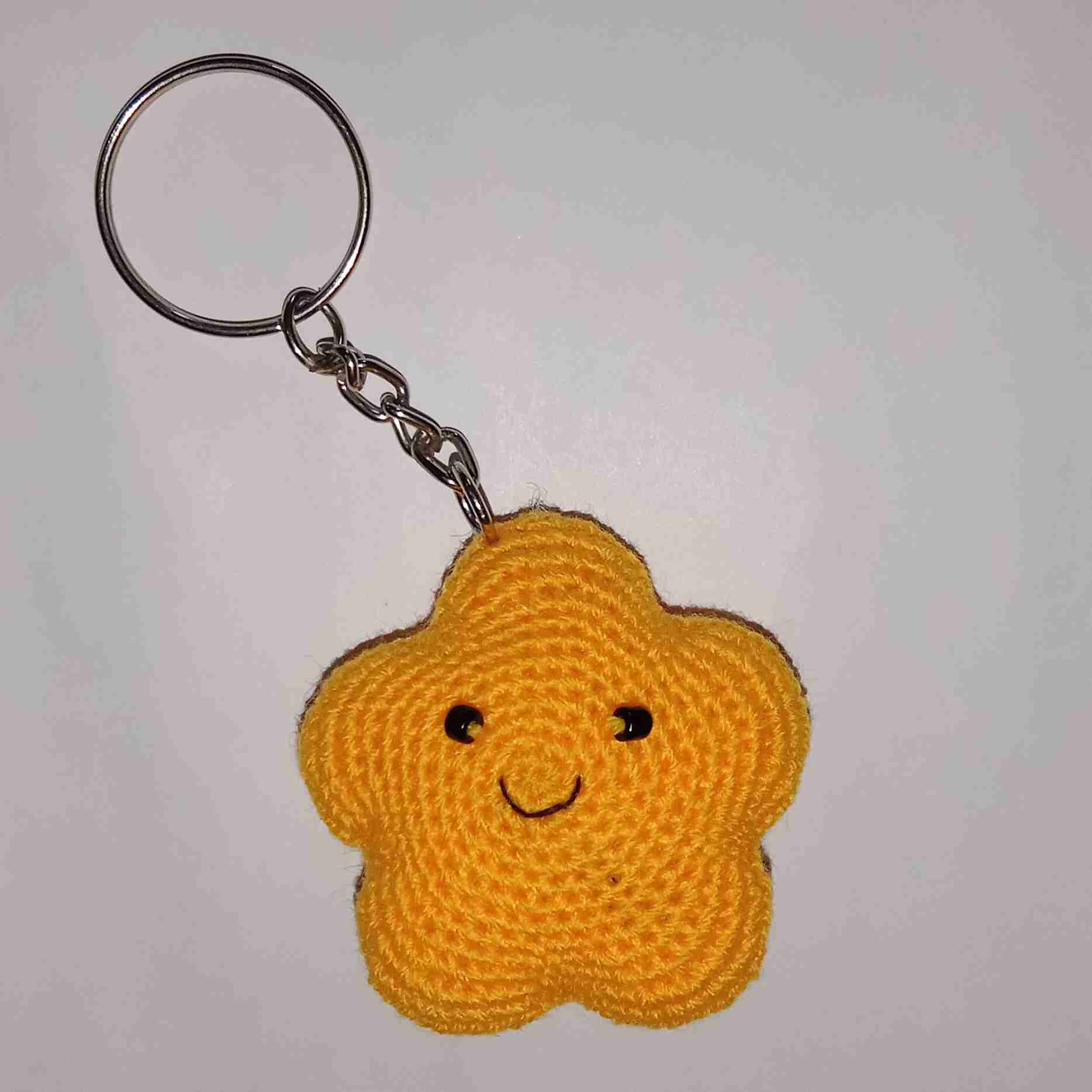 Crochet Woollen Star Keychain