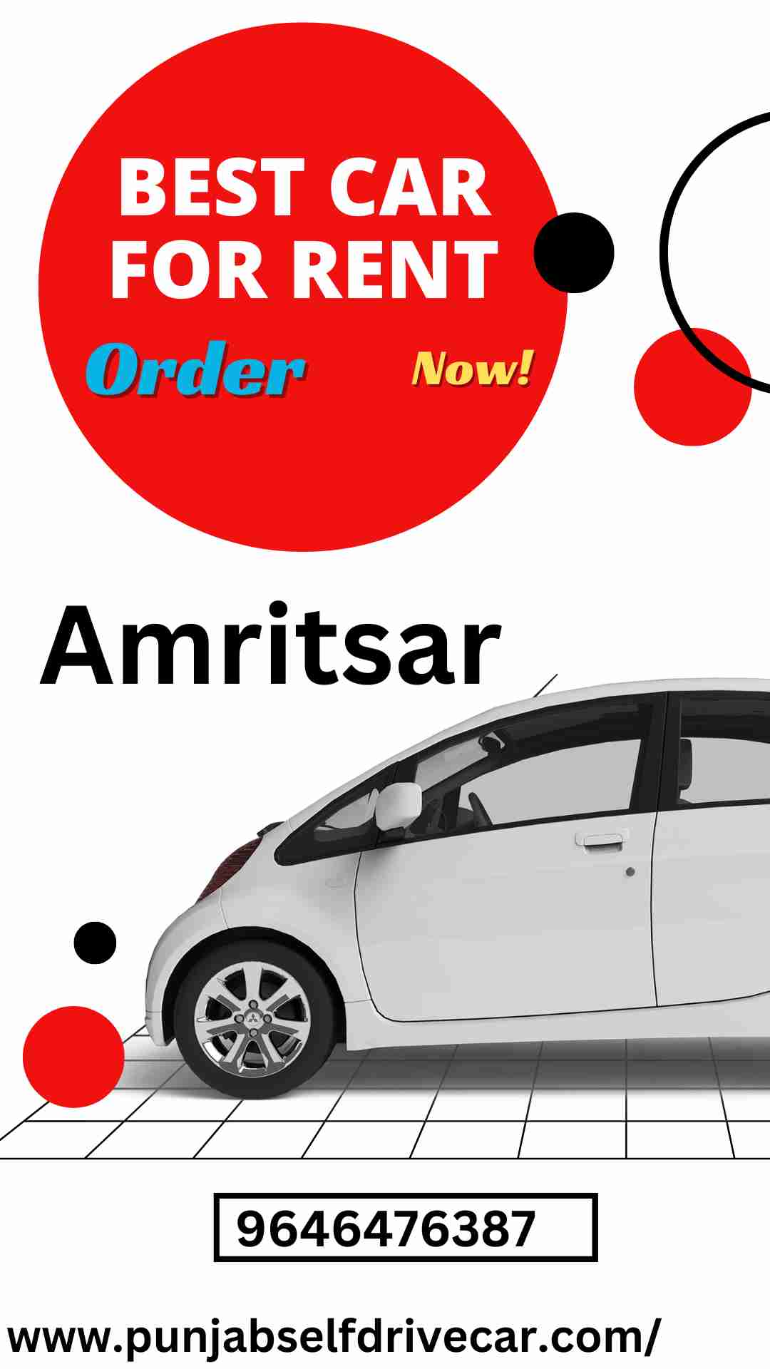 Self Drive Car Rental Amritsar  9646476387