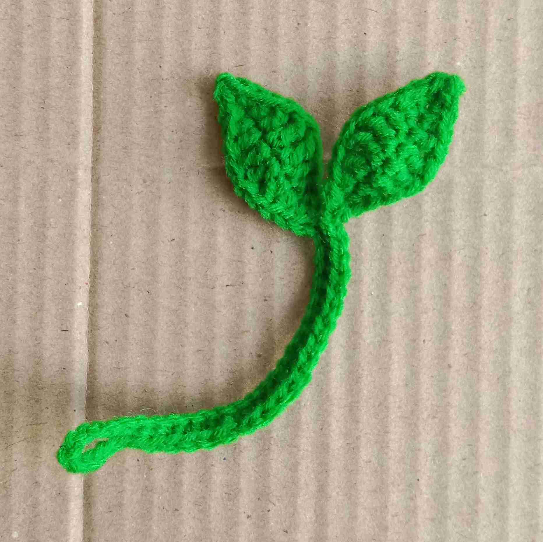 Crochet Woollen Leaf Sprout Cord Accessory