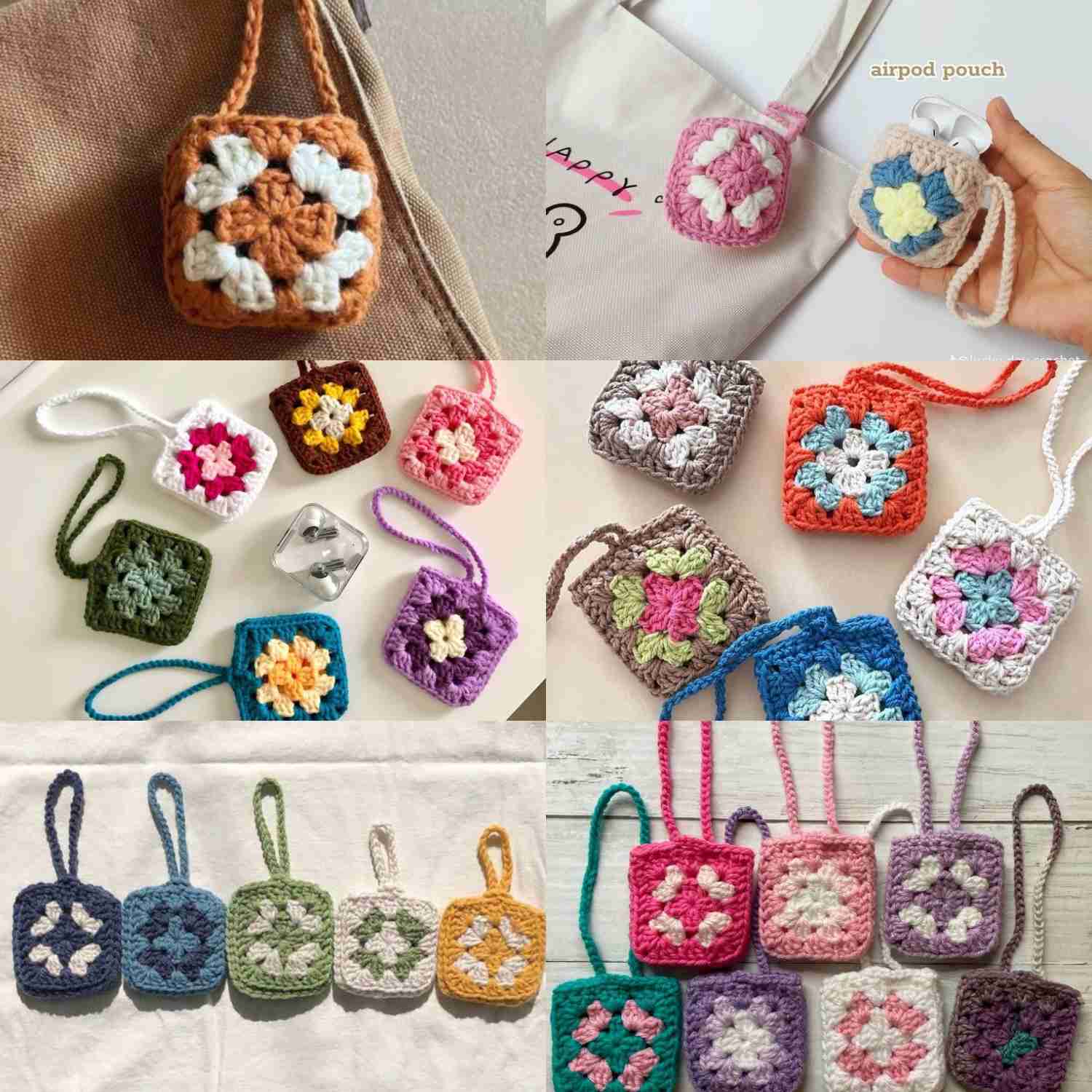 Crochet Woollen Airpod Case Pouch