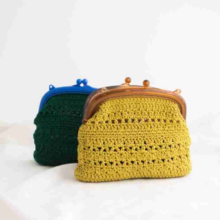 Crochet Woollen Pouch Bag image