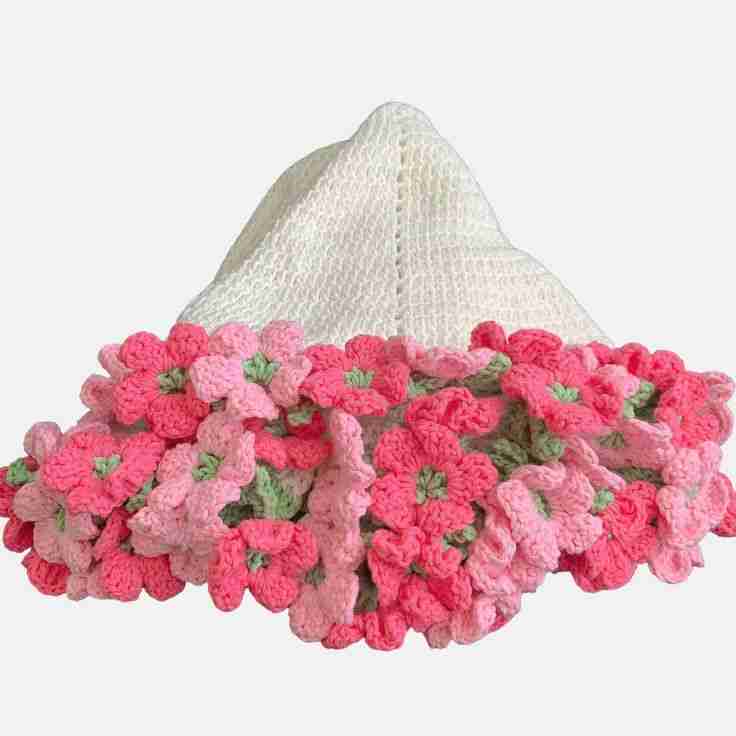 Handmade To Order Crochet Hydrangea Bouquet Blanket