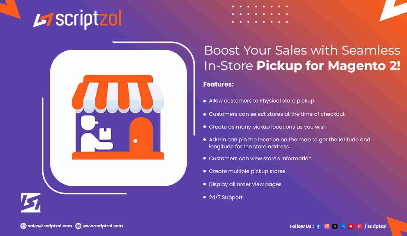 Scriptzol Magento 2 Store Pickup Extension image