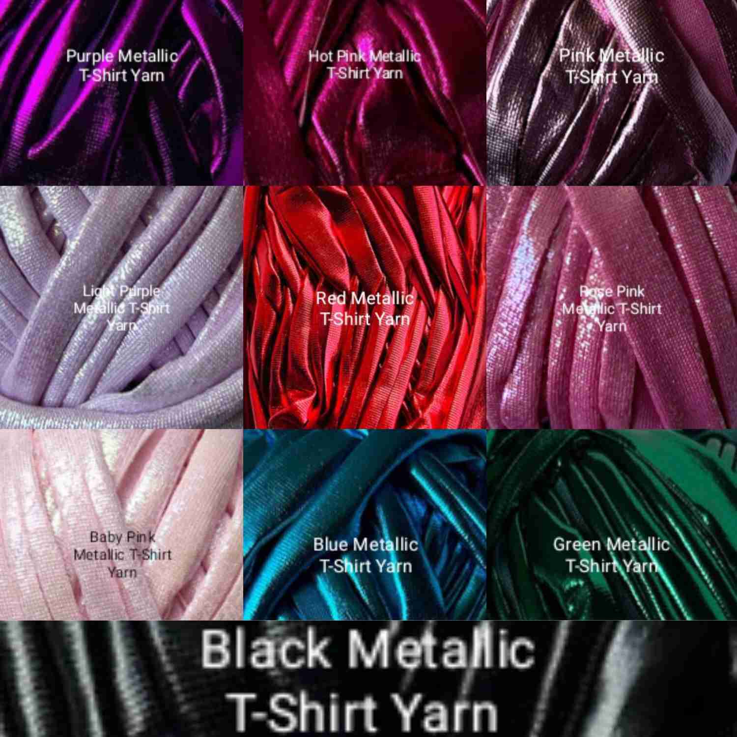 Crochet Metallic T-Shirt Yarn Dumpling Clutch Bag image
