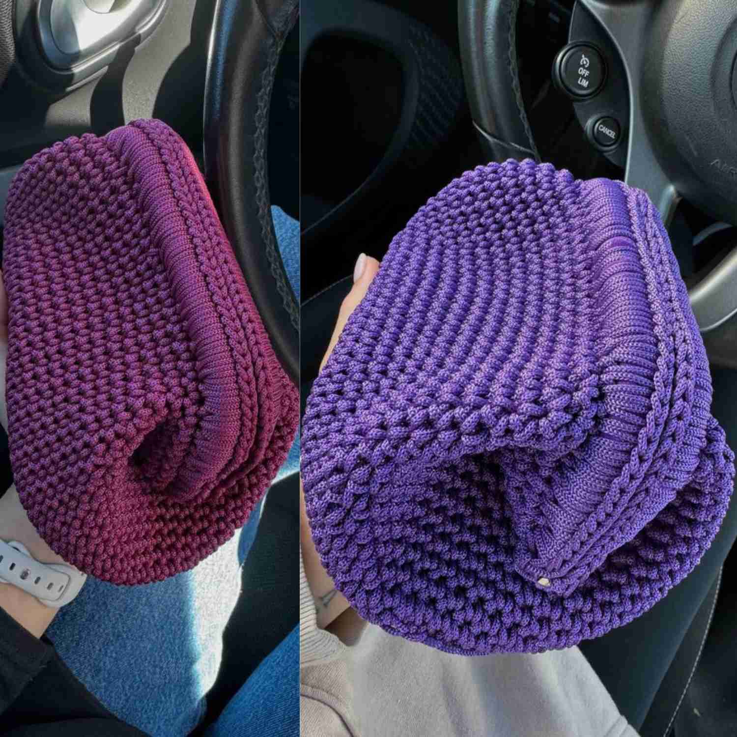 Crochet Dumpling Clutch Bag