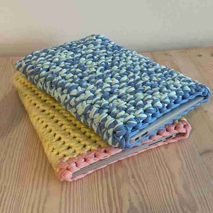 Crochet T-Shirt Yarn Laptop/Tablet Sleeve image