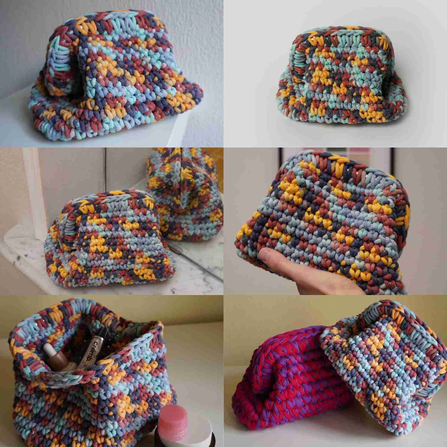 Crochet Dumpling Clutch Bag