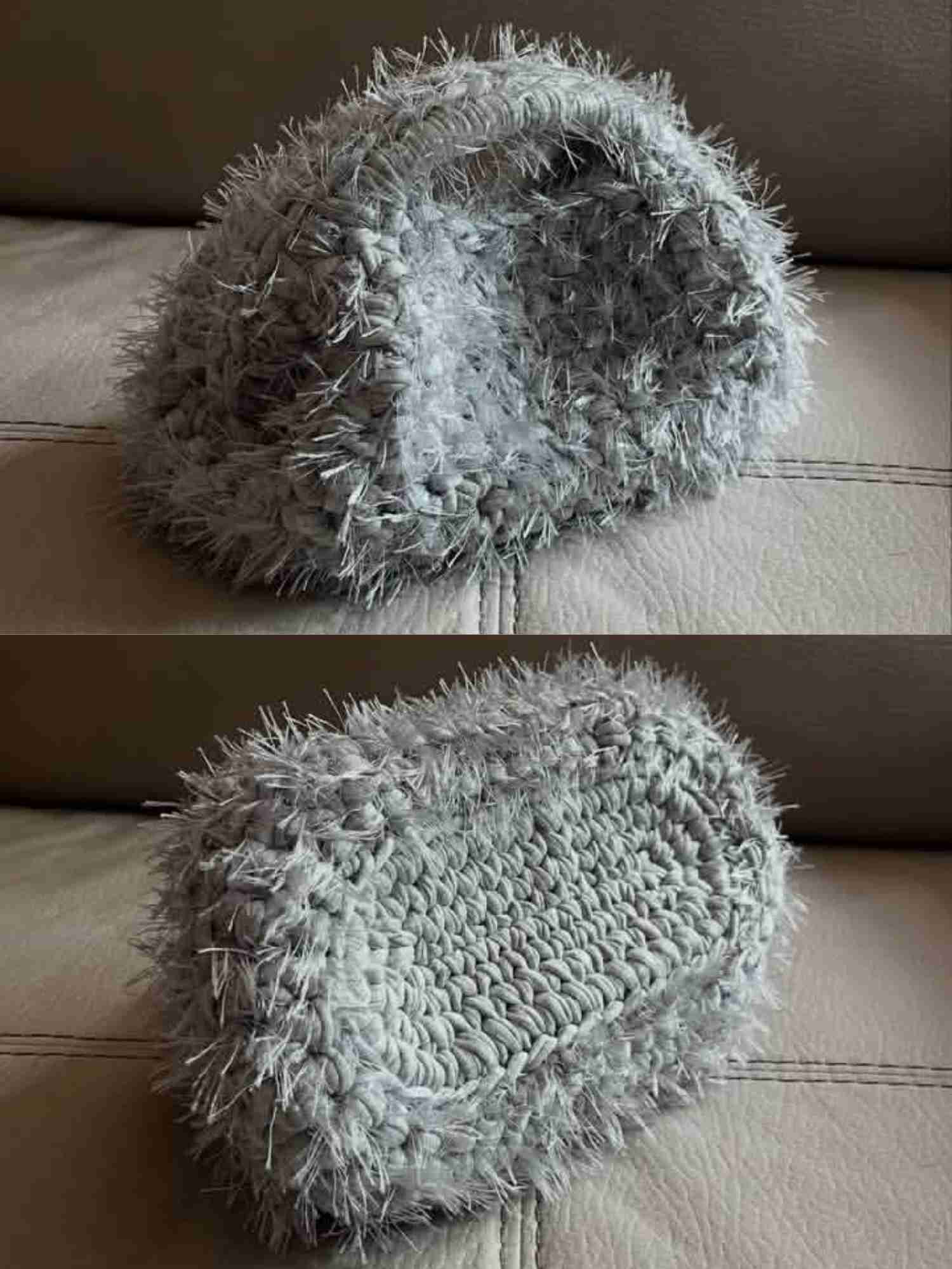 Crochet Wonder Fur Dumpling Clutch Bag 