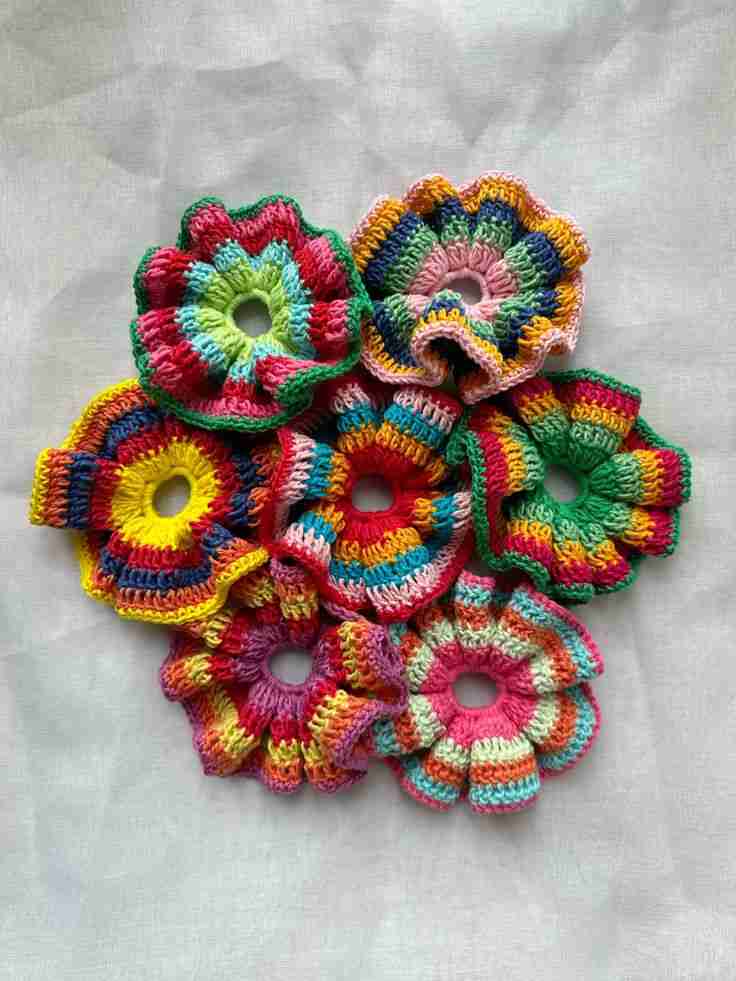Crochet Woollen Scrunchie