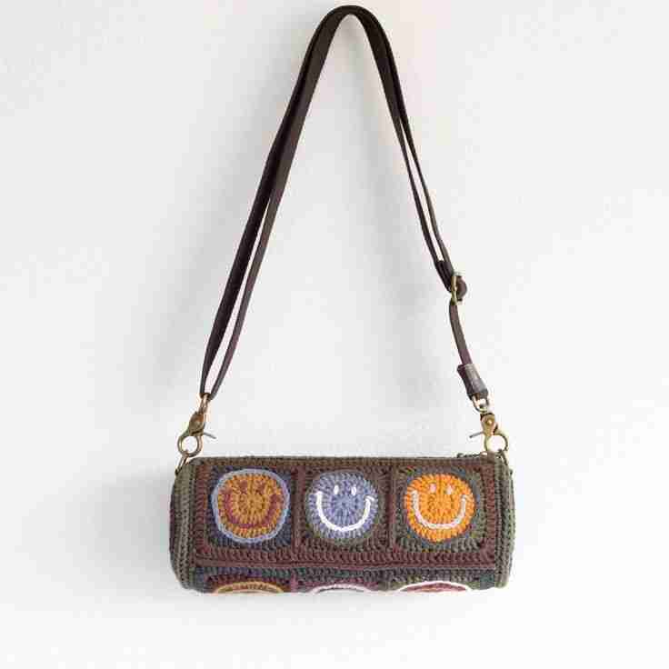 Crochet Woollen Duffle Sling Bag