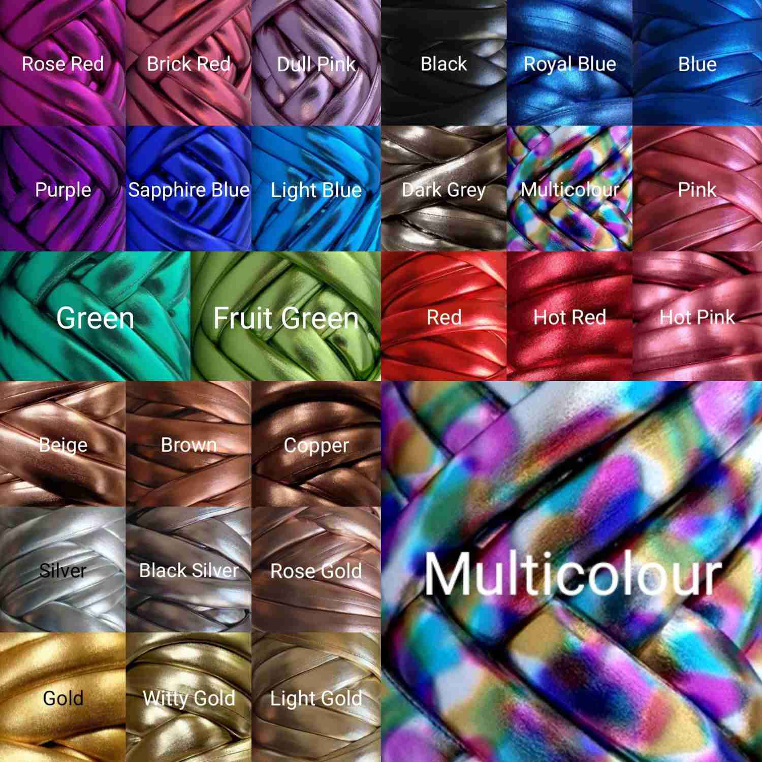 Metallic Jumbo Finger Knit Yarn Dumpling Clutch Bag image