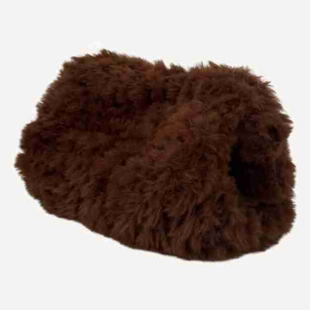 Faux Fur Dumpling Clutch Bag