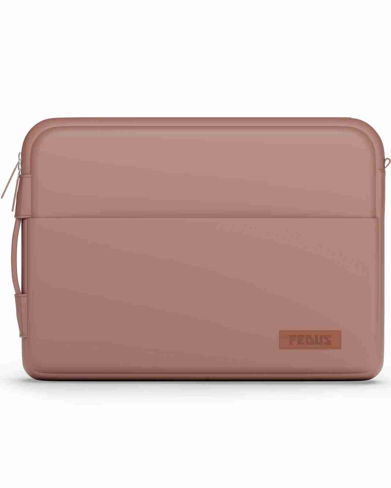 FEDUS ORO Premium Vegan Leather Laptop Sleeve Bag Case, Shockproof Office Laptop Cover Pouch Carrying Bag with Accessory Pocket & Handle for MacBook, HP, Dell, Lenovo, Asus for Men & Women image
