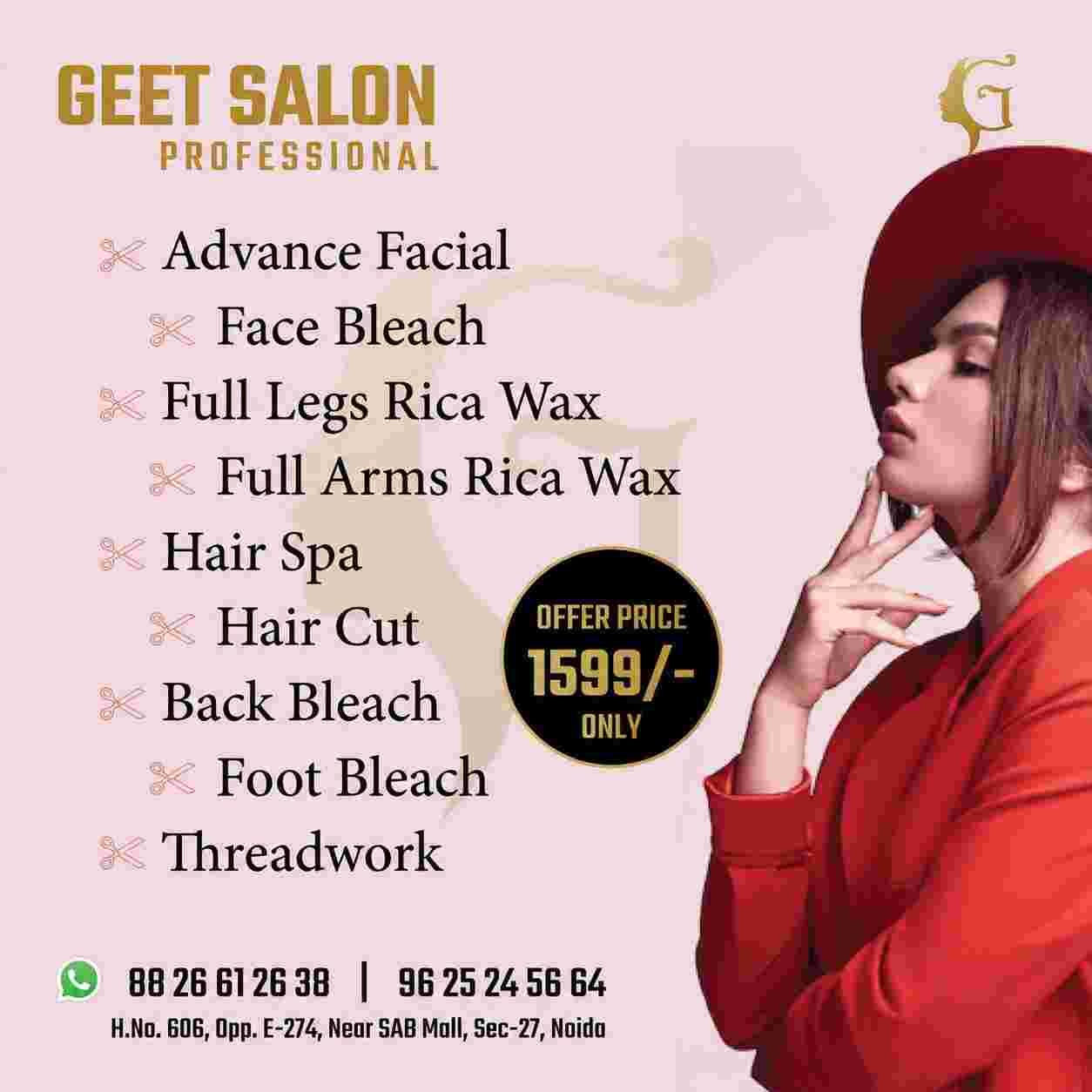 Facial, waxing, manicure, pedicure, hair spa, makeup, hair style, eye brow