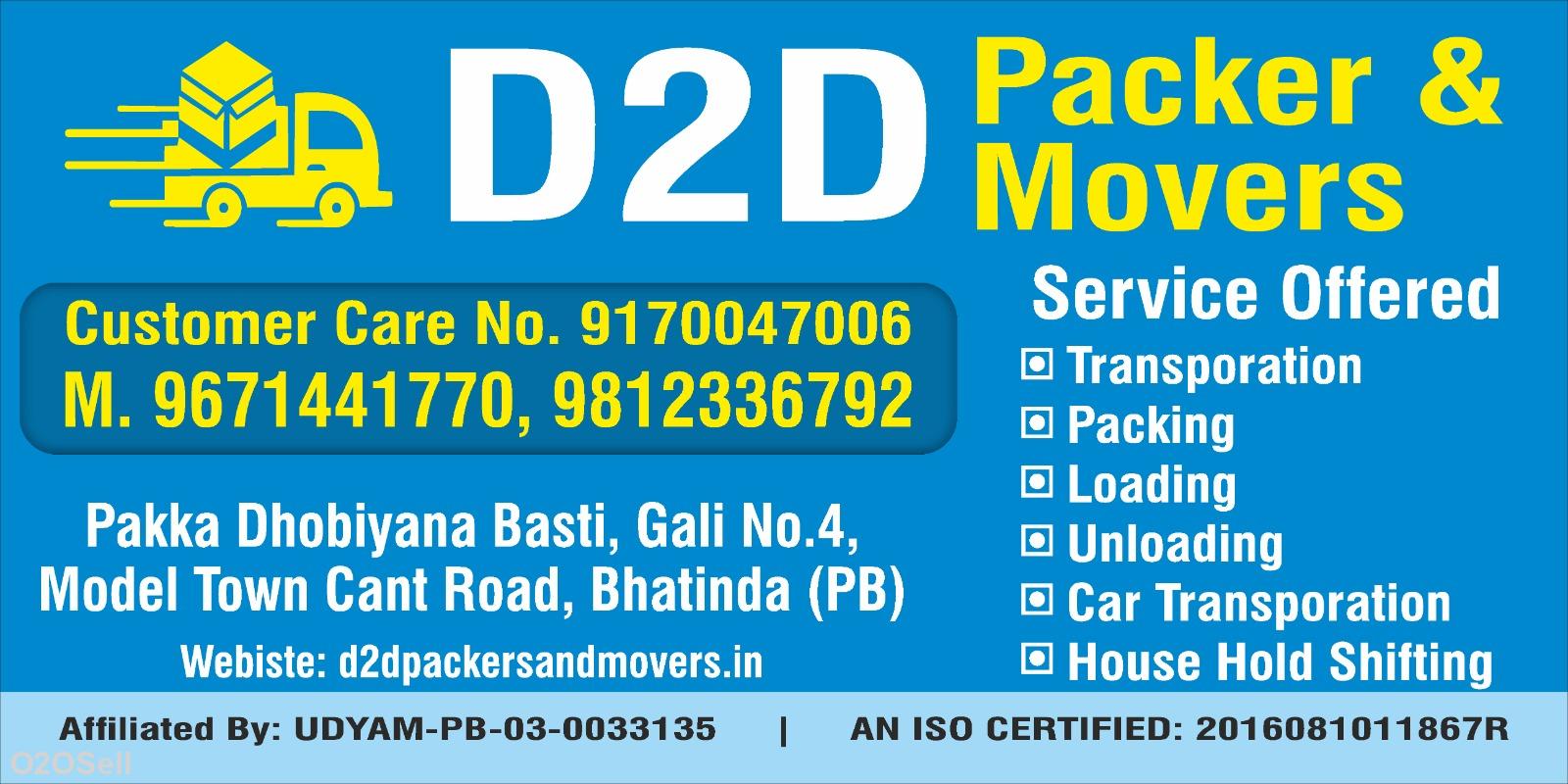 D2D Packers and Movers - Cover Image