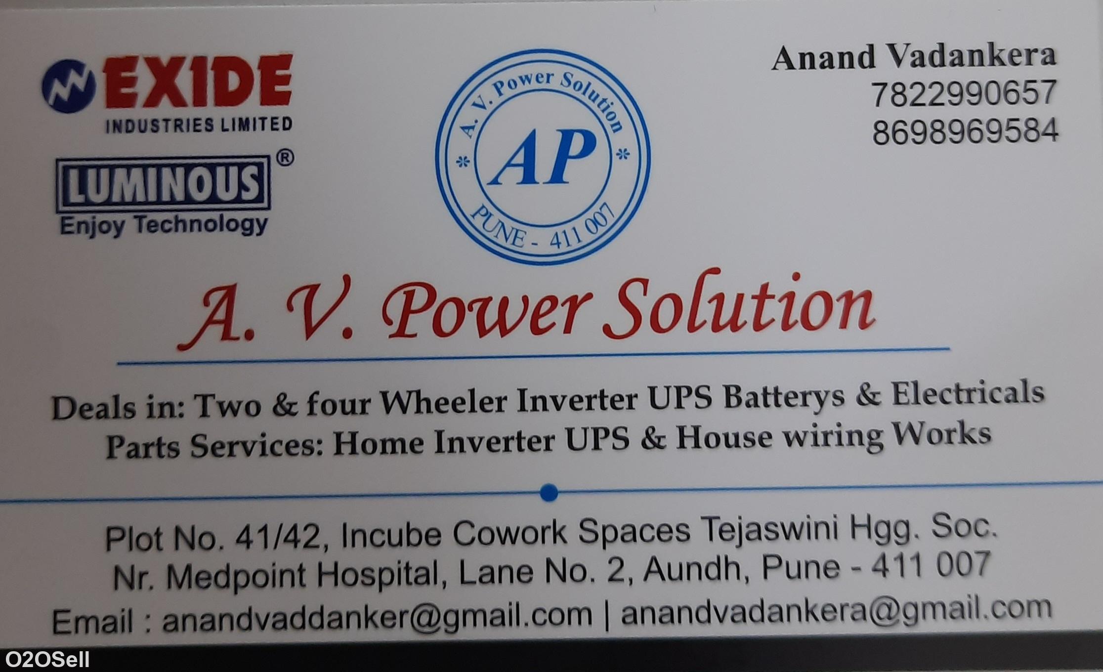 A V power solutions Aundh  - Profile Image
