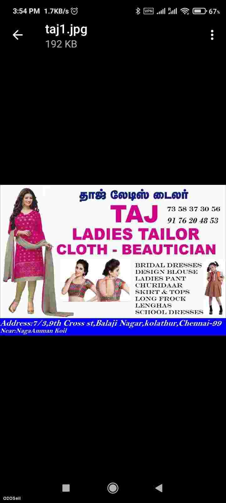 TAJ Ladies Tailor - Chennai - Kolathur - 99